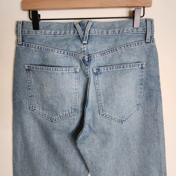 Veronica Beard Dylan Full Length High-rise Straight Step Hem Blue Jeans Size 28 - Picture 11 of 14
